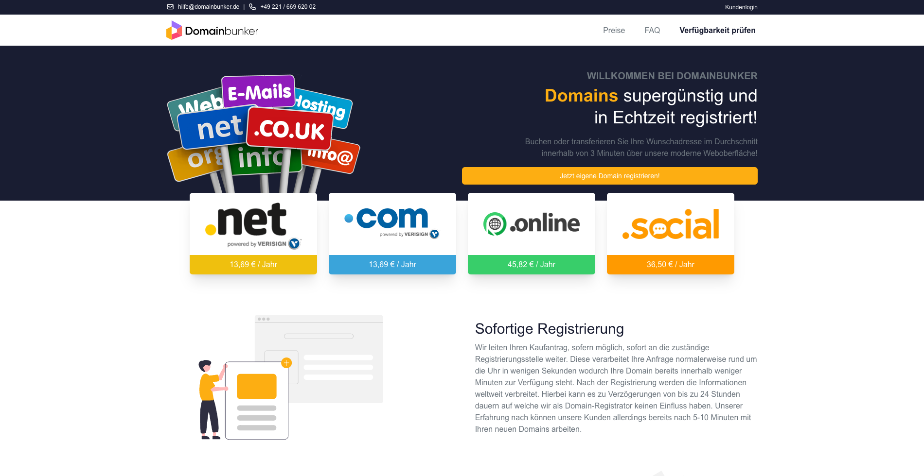 Domainbunker Website